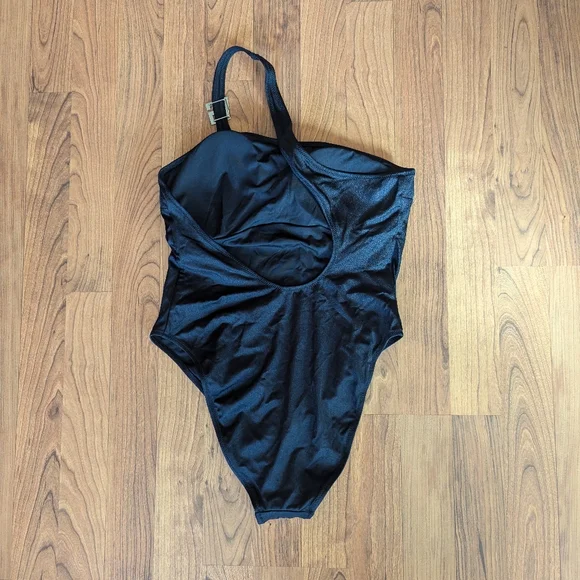 NWOT Victoria's Secret One Shoulder Swimsuit in Black, Size M - Picture 3 of 5